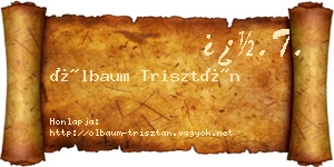 Ölbaum Trisztán névjegykártya
